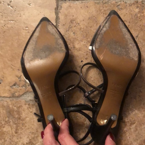 Fendi woman’s T strap open back shoes - Picture 3 of 7